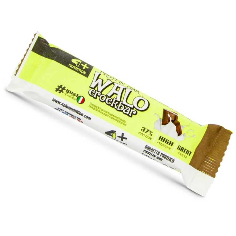 4+ Nutrition Walo Crok Bar Barretta Proteiche senza Grassi Idrogenati
