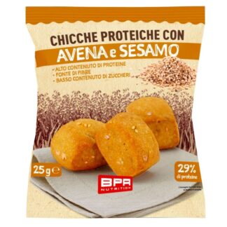 BPR NUTRITION CHICCHE PROTEICHE - AVENA E SESAMO - 1 conf da 25 g