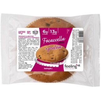 FEELING OK START 1 - FOCACCELLA ALLE OLIVE - 1 focaccella da 80 grammi