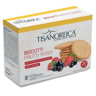 GIANLUCA MECH BISCOTTI AL GUSTO DI FRUTTI ROSSI (4 CONFEZIONI DA 5 BISCOTTI)