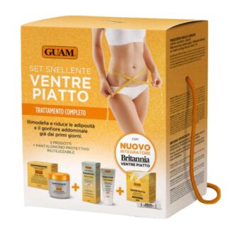 Guam Set Snellente Ventre Piatto - 30 bustine da 15 ml+vaso da 500 gr+1 tubo da 150 ml