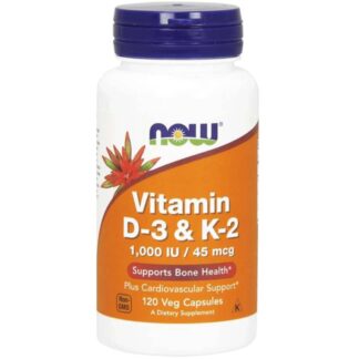 NOW FOODS VITAMIN D-3 & K-2 1000 UI - 120 caps