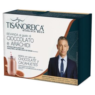 Tisanoreica Bevanda Cioccolato e Arachidi - 4 buste pat da 30 gr