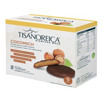 Tisanoreica Ciocomech Nocciole e Cioccolato al Latte Glycemic Friendly (9 biscotti da 13 gr)