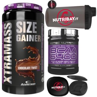 ANDERSON XTRA Mass 1100 gr. Mega Mass Gainer di Proteine con Tribulus Creatina e Vitamine