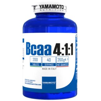 Bcaa 4:1:1 di YAMAMOTO NUTRITION con Vitamine B1 e B6 - 200 cpr - 40 dosi