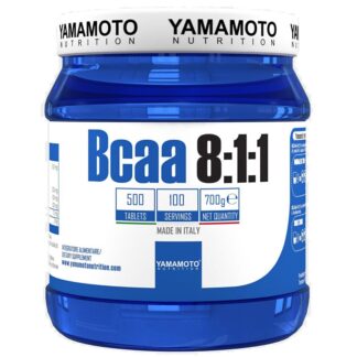 Bcaa 8:1:1 di YAMAMOTO NUTRITION con Vitamine B1 e B6 - 500 cpr - 100 dosi