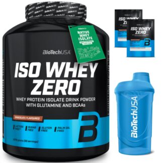 Biotech Iso Whey Zero 2270 gr Proteine Isolate del Siero senza Glutine + SHAKER