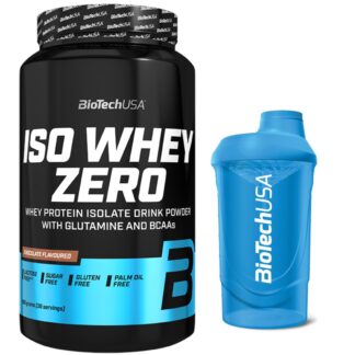 Biotech Iso Whey Zero 908 gr Proteine Isolate Siero del Latte senza Glutine + SHAKER