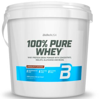 BIOTECH USA 100% Pure Whey 4000 gr 4 KG Proteine del Siero del Latte Senza Glutine