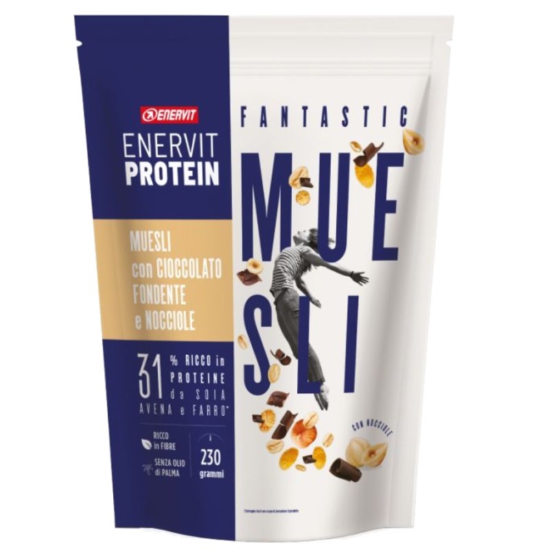 ENERVIT PROTEIN FANTASTIC MUESLI CIOCCOLATO FONDENTE NOCCIOLE 230 gr