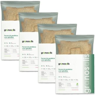 GRANOSALIS FOCACCIA PROTEICA CON ALGA SPIRULINA 4 X 200 gr