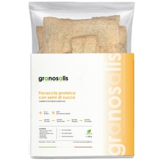 GRANOSALIS FOCACCIA PROTEICA CON FARINA SEMI DI ZUCCA 200 gr