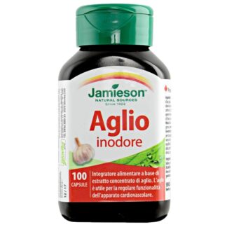 Jamieson Aglio Inodore 100 cps. Integratore di Aglio senza Gusto