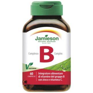 Jamieson Complesso B 60 cpr Vitamine B1 B2 B3 B5 B6 B12 C Zinco