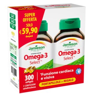 Jamieson Omega 3 Select Duo pack 2 x 150 perle Offerta con Portapillole omaggio