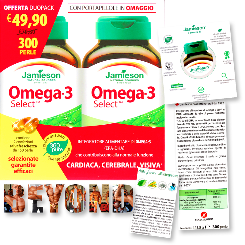 Jamieson Omega 3 Select 300 Perle EPA DHA + Portapillole