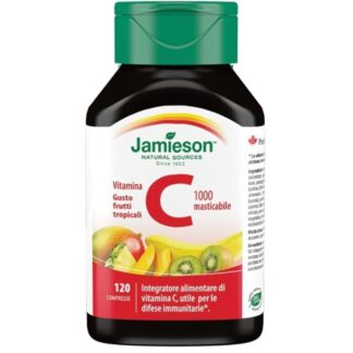 JAMIESON Vitamina C 1000 Masticabile 120 cpr. Gusto FRUTTI TROPICALI
