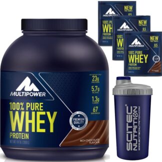 MULTIPOWER 100% Pure Whey Protein 2000 ( 2 kg ) Siero del Latte + OMAGGIO SCITEC