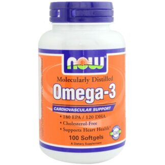 NOW FOODS Omega 3 100 Perle Olio DI Pesce EPA DHA no COLESTEROLO salute cuore
