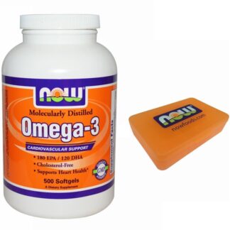 NOW FOODS Omega 3 500 Softgels Olio DI Pesce EPA DHA no COLESTEROLO salute cuore