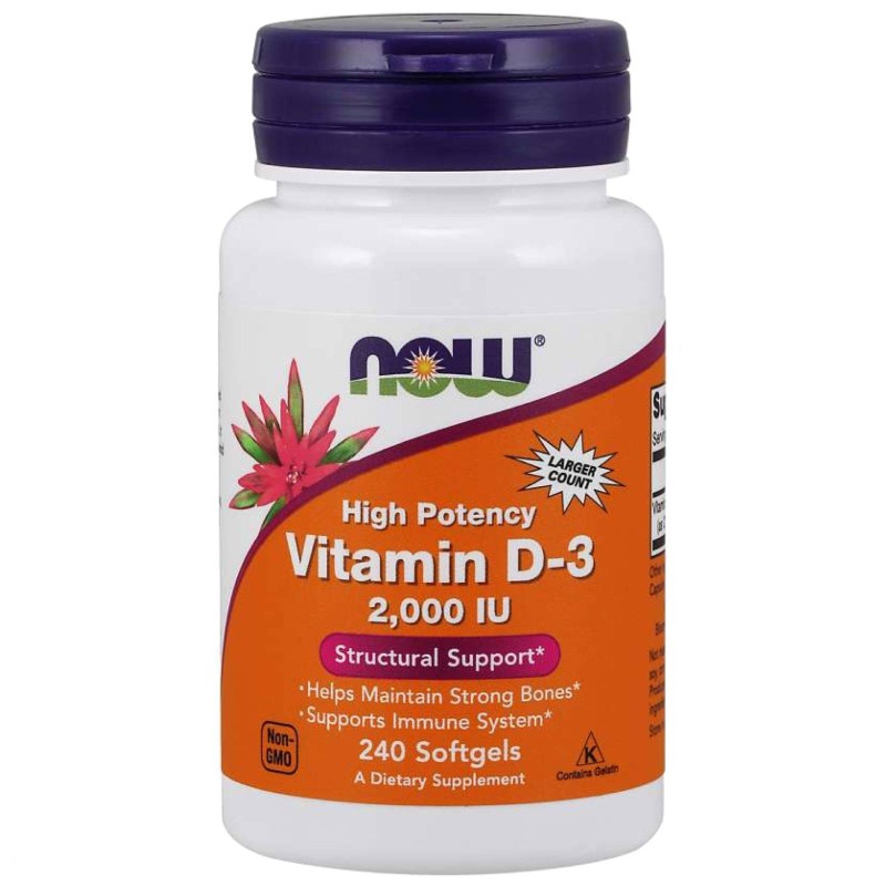 NOW FOODS VITAMIN D3 - 2000 240 PERLE