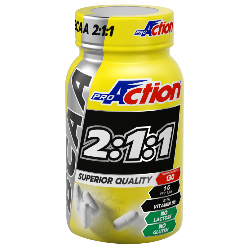 Proaction BCAA 2:1:1 130 cpr Aminoacidi Ramificati con Vitamina b6