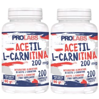 PROLABS Acetil L-Carnitina 2 X 200 cps ( 400 ) da 200 mg Carnitina Bruciagrassi