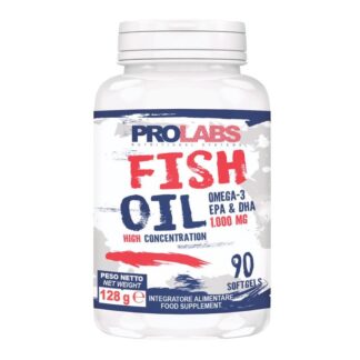 Prolabs Fish Oil Omega-3  90 Perle Olio di Pesce EPA DHA Alta Concentrazione