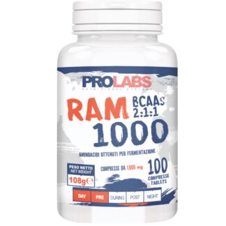 PROLABS Ram 1000 100 Compresse da 1g  Aminoacidi Ramificati Bcaa con Vitamina B6