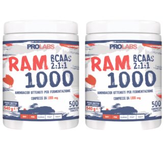 PROLABS Ram 1000 2 X 500 Compresse da 1g  Aminoacidi Ramificati Bcaa con VIT. B6