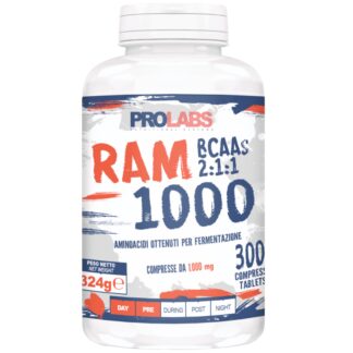 Prolabs Ram 1000 300 Compresse da 1g  Aminoacidi Ramificati Bcaa con Vitamina B6