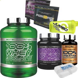 SCITEC 100% Whey Isolate 2000gr 2kg Proteine +375 AMINOACIDI BCAA 6400+ CREATINA