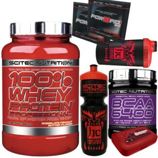 Scitec 100% Whey Protein Professional 920 gr +125 aminoacidi BCAA 6400+SHAKER