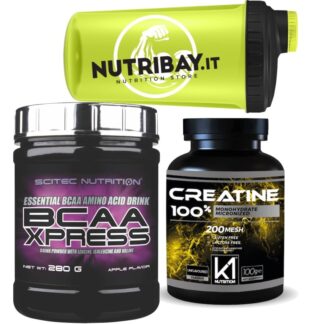 SCITEC Bcaa Xpress 280 gr Aminoacidi ramificati in polvere + 100 gr Creatina