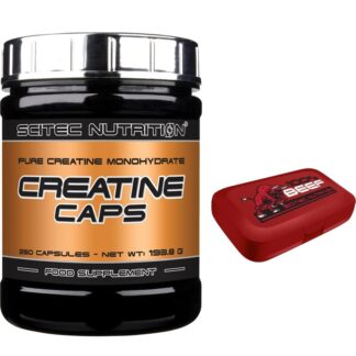 SCITEC Creatine Caps 250 Capsule di Pura Creatina Monoidrato + PORTAPILLOLE