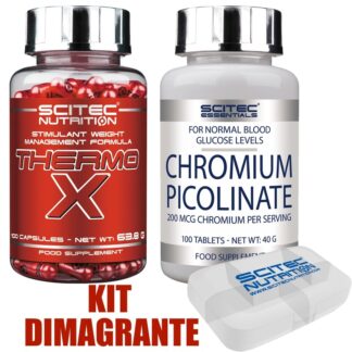 Scitec Kit Dimagrante Thermo x Termogenico + Carnitina + Cromo Picolinato