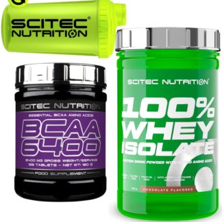 SCITEC NUTRITION 100% Whey Isolate 700gr.+125 BCAA 6400 + SHAKER