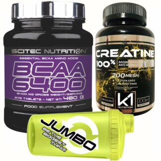 SCITEC NUTRITION BCAA 6400 Aminoacidi Ramificati 375cpr +100% creatine creatina