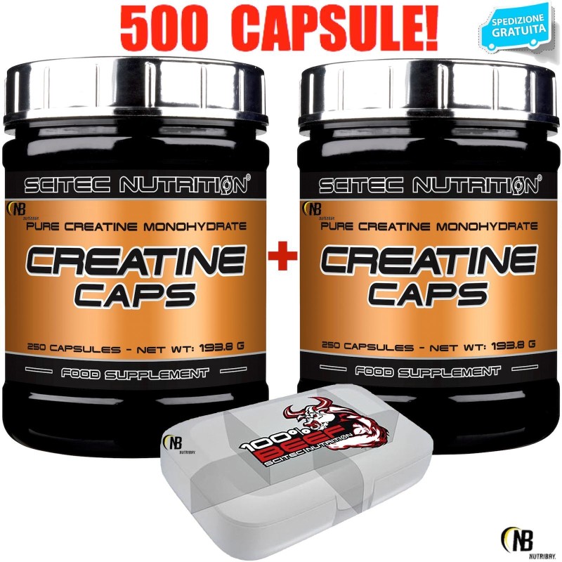 SCITEC NUTRITION Creatine Caps 500 Capsule di Pura Creatina Monoidrato