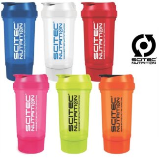 SCITEC NUTRITION SHAKER PER INTEGRATORI CON 2 SCOMPARTI