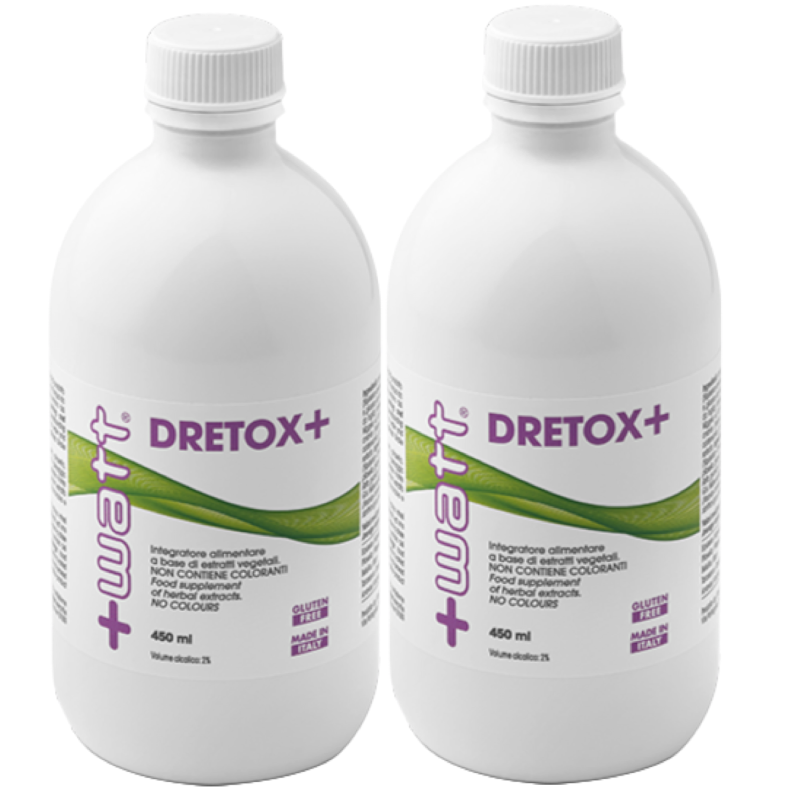 +WATT Dretox+ 2x450ml Depurativo Snellente Diuretico Drenante anti Cellulite