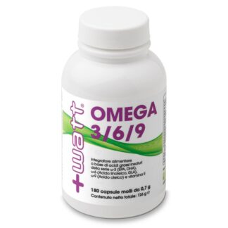 +WATT OMEGA 3 6 9 180cps integratore di Omega 3 EPA DHA vitamine antiossidanti