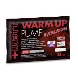 +WATT Warm Up Pump Evolution Busta da 25 gr con Aminoacidi Bcaa Kyowa Beta alanina citrullina arginina caffeina e vitamine.