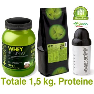 +WATT WHEY PROTEIN 90 2x 750 gr ( 1,5 kg.) PROTEINE DEL SIERO DEL LATTE ISOLATE