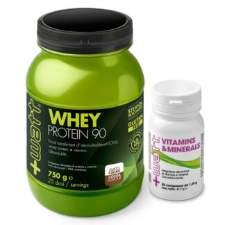 +Watt Whey Protein 90 750 gr. Proteine Siero Isolate + Vitamins  Minerals 30 cpr  Vitamine