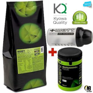 +WATT WHEY PROTEIN 90 750gr PROTEINE DEL SIERO ISOLATE + 100 GLUTAMMINA KYOWA