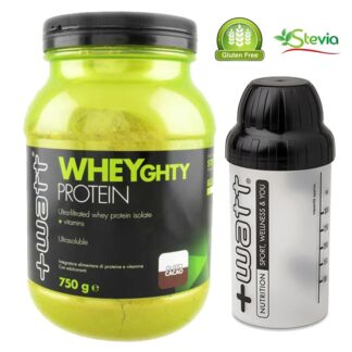 +WATT Wheyghty 750g Proteine del Siero del Latte Isolate con Vitamine + Shaker