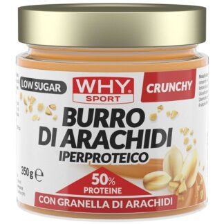 WHY SPORT BURRO DI ARACHIDI IPERPROTEICO - CRUNCHY - 350 gr