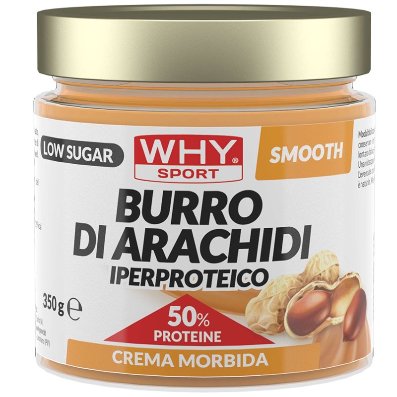 WHY SPORT BURRO DI ARACHIDI IPERPROTEICO - SMOOTH - 350 gr